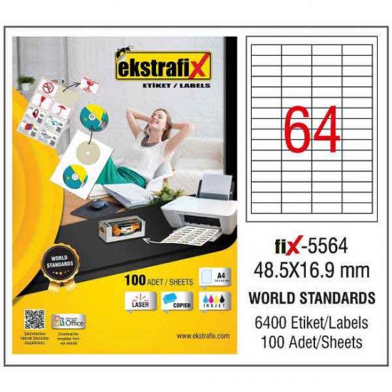 EKSTRAFİX FİX-5564 LAZER ETİKET 48.5X16.9MM