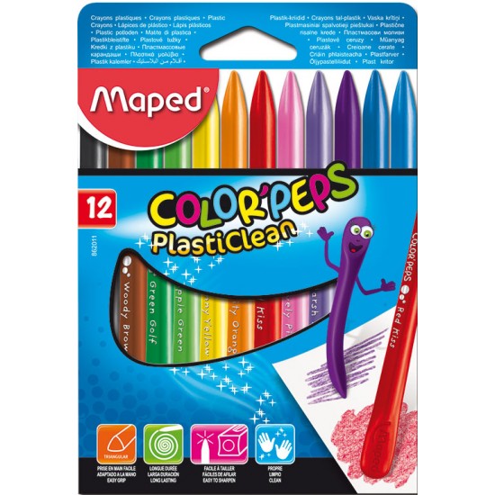 MAPED 862011 MUM BOYA COLOR PEPS PLASTİK 12 RENK