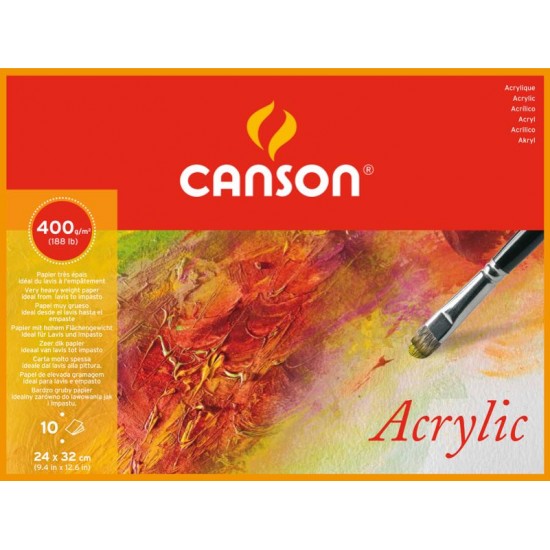 CANSON C200807408 CANACRYLIQ ÇİZİM BLOK 24X32 400GR 10YP