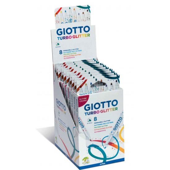 GIOTTO 425800 TURBO SİMLİ KEÇE UÇLU BOYA KALEMİ 8L