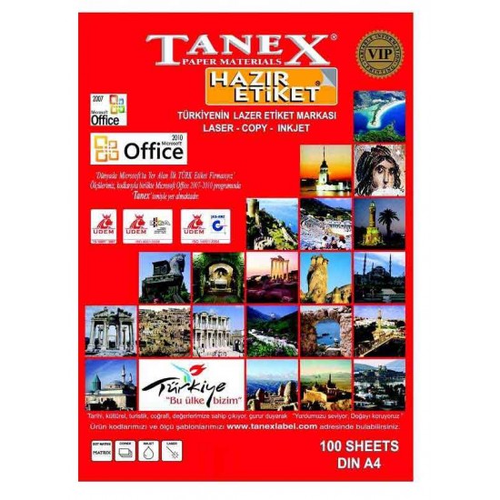TANEX TW-2229 LAZER ETİKET 70X29,7MM