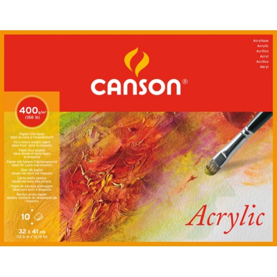 CANSON BLK CANACRYLIQ 10 A 32X41 400G 200807409