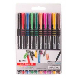 CARETTA 55-10 SOFT LİNER KALEM 10LU SET