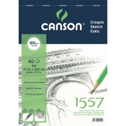 CANSON 1557 RESİM VE ÇİZİM BLOK 120GR A4 40YP