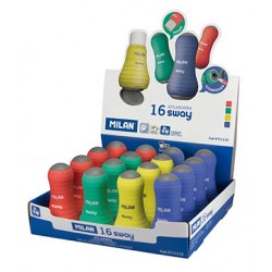 MİLAN 4711116 SİLGİLİ KALEMTRAŞ SWAY 16 LI SET
