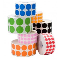 TANEX ETİKET NOKTA 20MM ÇAP FLO SARI 2500LÜ