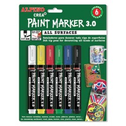 ALPİNO AR-0166 CREA PAİNT MARKER 6LI BLS
