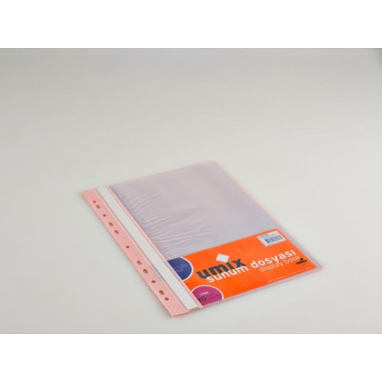 UMİX SUNUM DOSYASI PEMBE 11 DELİKLİ U1182-PE