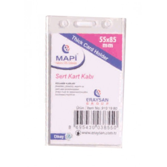 MAPİ 910 19 80 AKRİLİK KART KABI DİKEY ŞEFFAF 25Lİ