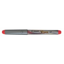 PILOT V-PEN SİLVER DOLMAKALEM KIRMIZI