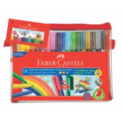 FABER EĞLENCELİ KEÇELİ KALEM 16 RENK 168820