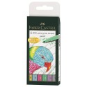 FABER PİTT ÇİZİM KALEMİ FIRÇA UÇ PASTEL 6LI 167163