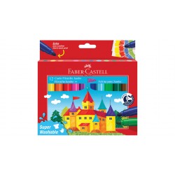 FABER JUMBO KEÇELİ KALEM 12Lİ SUPERWASHABLE 154311