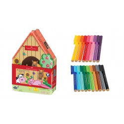 FABER EĞLENCELİ KEÇELİ KALEM FARM 18Lİ 155539