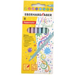 EBERHARD FABER GLİTTER FELT TİP PEN PASTEL 8Lİ