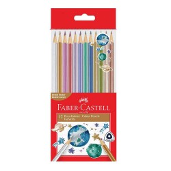 FABER BOYA KALEMİ ÜÇGEN METALİK 12Lİ 000006
