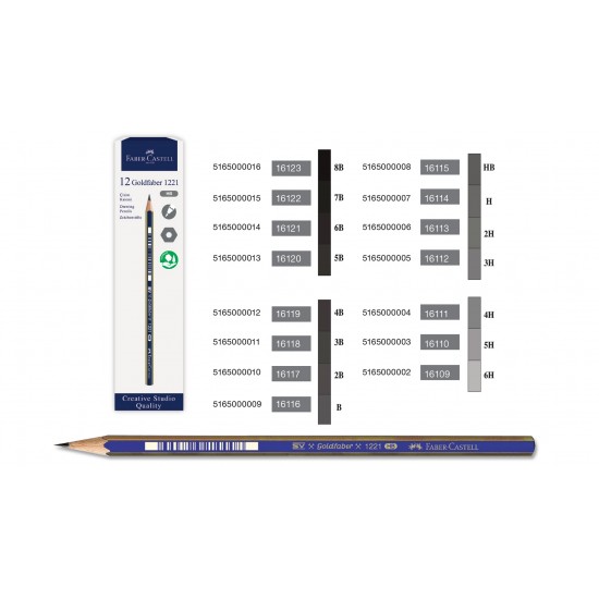 FABER GOLDFABER DERECELİ KALEM 6H 12Lİ 000002