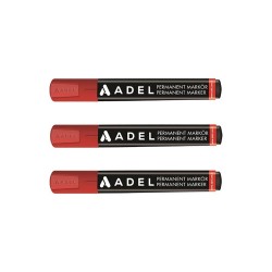 ADEL PERMANENT MARKÖR KESİK UÇ KIRMIZI 981031