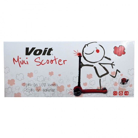 VOIT 218/021  3 TEKER IŞIKLI SCOOTER KIRMIZI