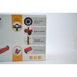 VOİT 218C/021 IŞIKLI GENİŞ 3 TEKER SCOOTER KIRMIZI
