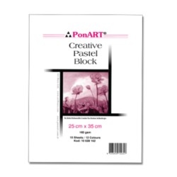 PONART PASTEL BLOK 180GR 25X35 15YP