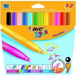 BİC VİSA JUMBO KEÇELİ BOYA KALEMİ 12 RENK 8922233