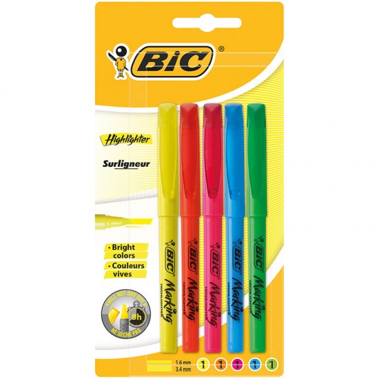 BİC MARKING HIGHLIGHTER KRŞ 5Lİ BLS 893133