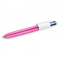 BİC 4 COLOURS SHINE PEMBE GÖVDE TÜKENMEZ KALEM 951352/982875
