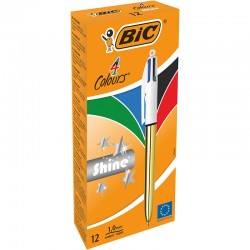 BİC 4 COLOURS SHINE ALTIN GÖVDE TÜKENMEZ KALEM 964774/982878
