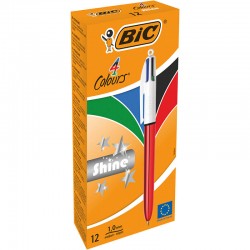 BİC 4 COLOURS SHINE KIRMIZI GÖVDE TÜKENMEZ KALEM 982877