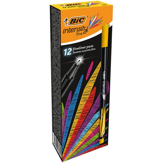 BİC INTENSITY FINE LINER SARI 12Lİ KT 950462