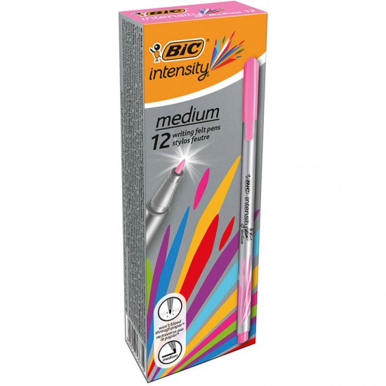 BİC INTENSITY MEDIUM LINER PEMBE 12Lİ KT 964783