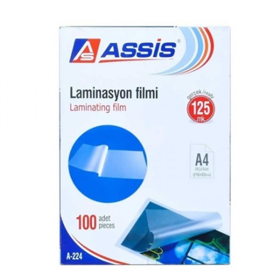 CASSA A-224 ASSİS LAMİNASYON FİLMİ A4 216X303MM