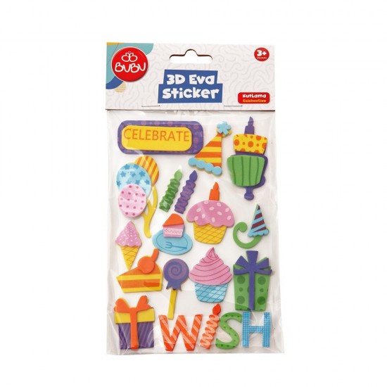 BU-BU STS015 3D EVA STICKER STAND 24LÜ