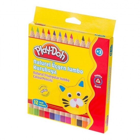 PLAY-DOH PLAY-KU009 KURUBOYA NATUREL JUMBO 12 RENK