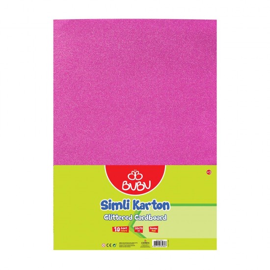 BU-BU FK0011 FON KARTONU SİMLİ 50X70 PEMBE 10LU