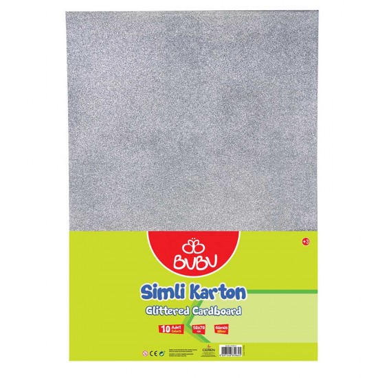 BU-BU FK0015 FON KARTONU SİMLİ 50X70 GÜMÜŞ 10LU