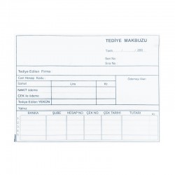 DİLMAN TEDİYE MAKBUZU 2X50 2 NÜSHA OTOKOPİLİ