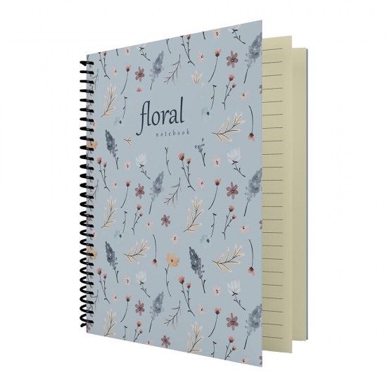 DİLMAN FLORAL SERİSİ DEFTER 16X22 80YP ÇİZGİLİ