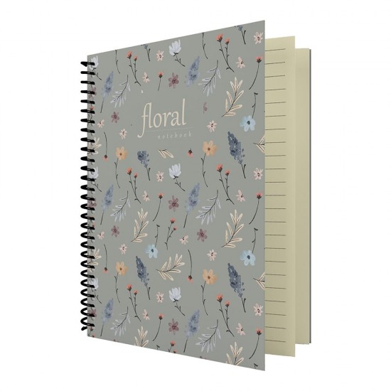 DİLMAN FLORAL SERİSİ DEFTER 16X22 80YP DÜZ