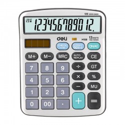 DELİ M19810 HESAP MAKİNESİ CORE 12 HANE METALİK GÜMÜŞ 100119352