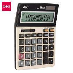 DELİ 1671C HESAP MAKİNESİ CORE 14 HANELİ METALİK GÜMÜŞ 100014411