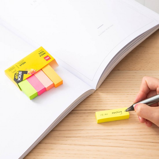 DELİ A11402 YAPIŞKANLI NOT KAĞIDI INDEX TABS 100X 5 RENK 100118874