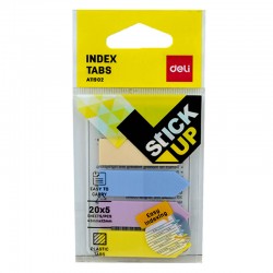 DELİ A11902 YAPIŞKANLI NOT KAĞIDI INDEX TABS 5Lİ PASTEL RENK 100133803