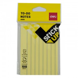 DELİ A00652 YAPIŞKANLI NOT KAĞIDI TO-DO SARI 76X101MM 100YP 100019775