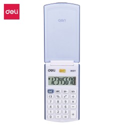 DELİ 39217 MİNİ HESAP MAKİNESİ KAPAKLI MAVİ 100130692