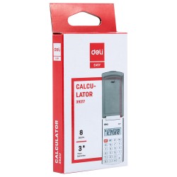 DELİ 39217 MİNİ HESAP MAKİNESİ KAPAKLI SİYAH 100130691