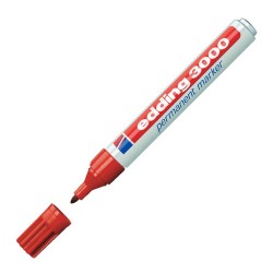 EDDİNG PERMANENT MARKÖR 3000-02 KIRMIZI