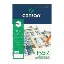 CANSON 1557 RESİM VE ÇİZİM BLOK 180GR A3 20YP 18020A3US