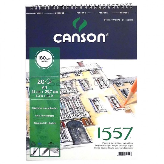 CANSON ÇİZİM VE ÇİZİM BLOK 180GR A4 20YP 18020A4US